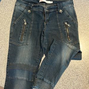Stretchy jeans with lots of details. European size 46- 14 US